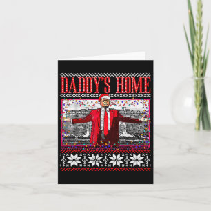 Carte Funny Daddy's Home Trump Ugly Christmas Sweater Xm