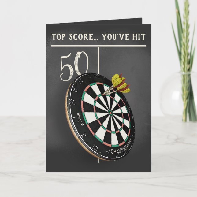 Carte Funny Darts Players (Devant)