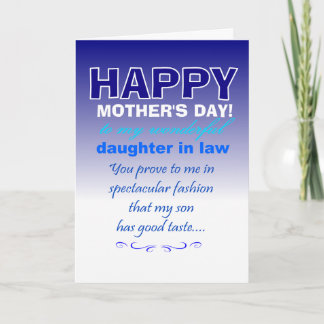 Carte funny daughter in law mother's day 