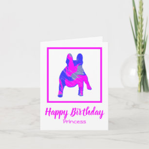 Carte Funny de Chien rose de Chien