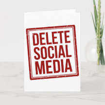 Funny Delete Social Media Anti Internet Minimalist