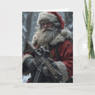 Carte Funny Deuxième amendement Père Noël