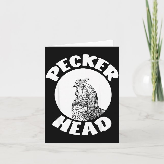 Carte Funny Don't Be A Clucking Pecker Head Chicken Farm (Devant)