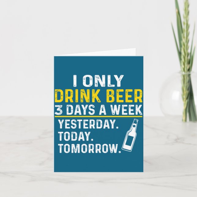 Carte Funny Drinking Shirt Beer Lovers  (Devant)