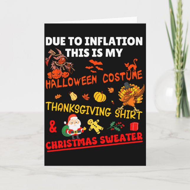Carte Funny Due To Inflation This Is Xmas New Year's Eve (Devant)