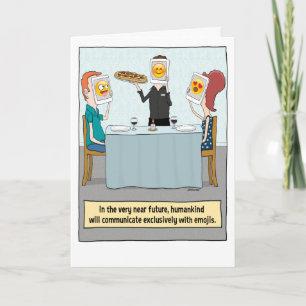 Carte Funny Emoji affronte l'anniversaire