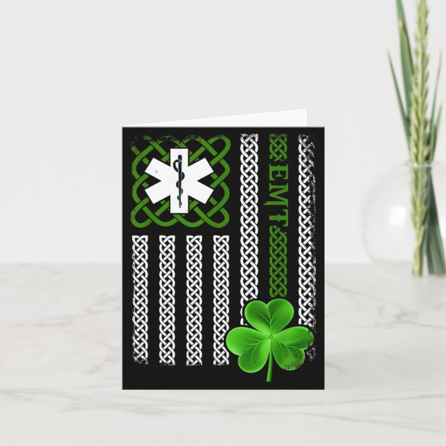 Carte Funny Ems Emt Paramedic Gift St Patricks Day Shirt (Devant)