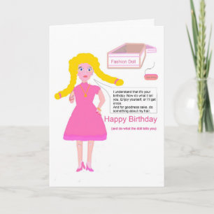 Carte Funny fashion doll
