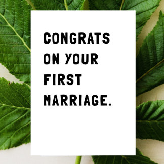 Carte Funny Félicitations Mariage Card