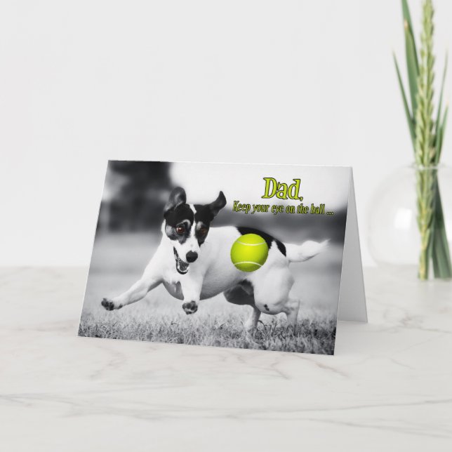Carte Funny Fetch Jack Russell Fête des pères chien (Devant)