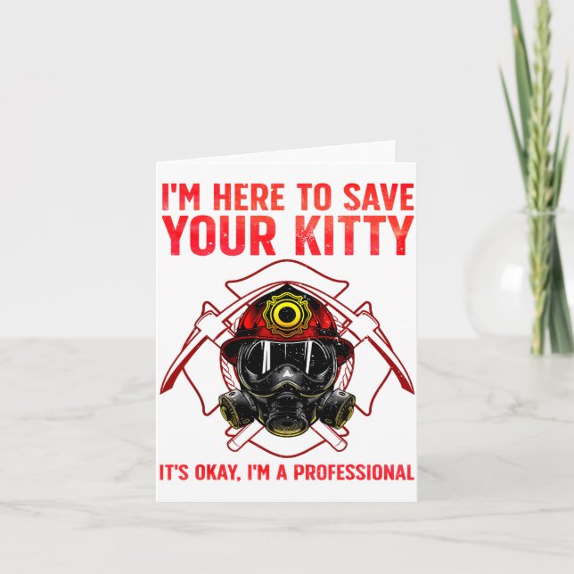 Carte Funny Firefighter Art For Men Women Fireman Gag Fi (Devant)