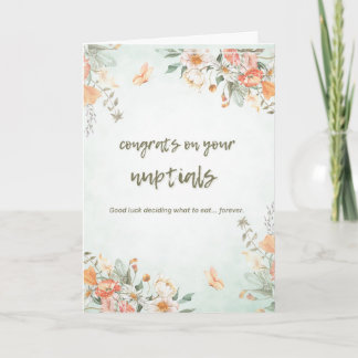 Carte Funny Floral Congratulations Wedding Card