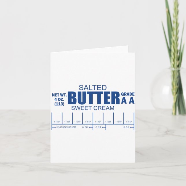Carte Funny Foodie Baker Baking Salted Butter  (Devant)