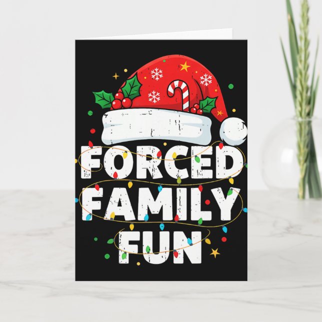 Carte Funny Forced Family Christmas Shirt Funny Xmas Men (Devant)