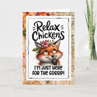 Carte Funny Fox In The Hen House Humor Card