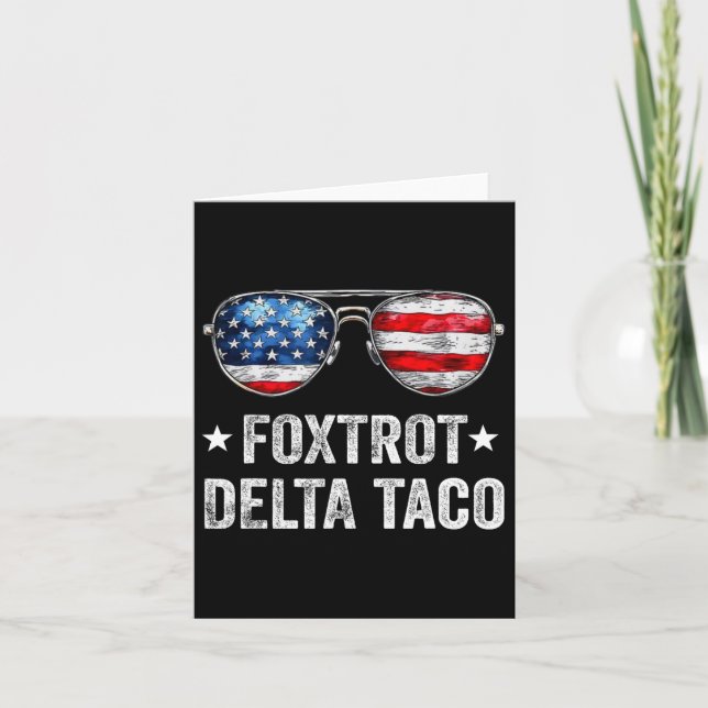 Carte Funny Foxtrot Delta Taco1 (Devant)