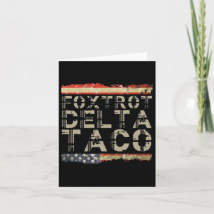 Carte Funny Foxtrot Delta Taco3