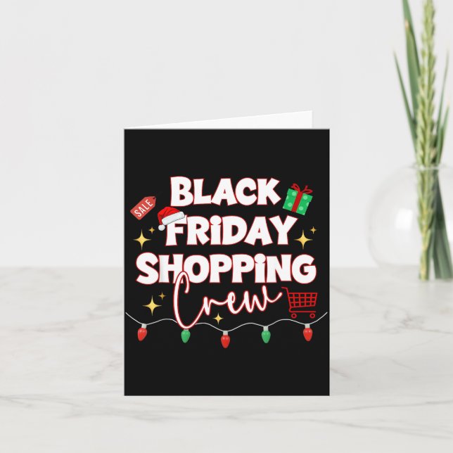 Carte Funny Friday Shopng Crew Christmas Black Shopng Fa (Devant)