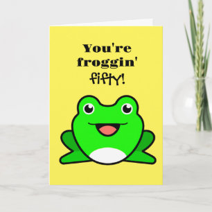 Carte Funny Frog 50e anniversaire