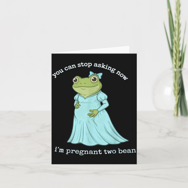 Carte Funny Frog Pregnancy Announcement Medieval Pregnan (Devant)