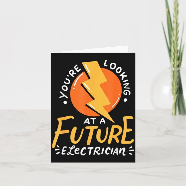 Carte Funny Future Electrician Electrical Engineer  (Devant)