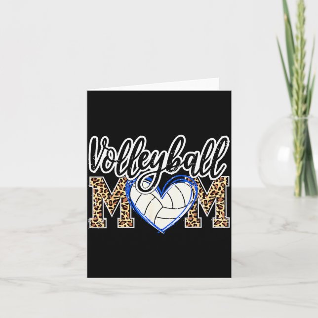 Carte Funny Game Women Volleyball Leopard Ball Mom Mothe (Devant)
