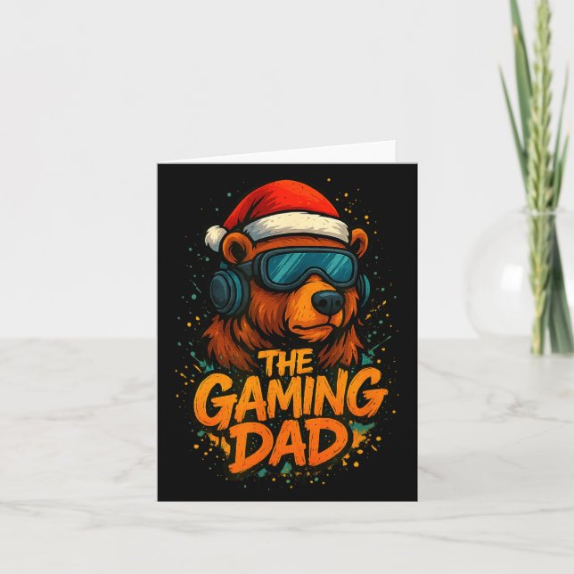 Carte Funny Gaming Dad Christmas Outfit Gamer Gift  (Devant)