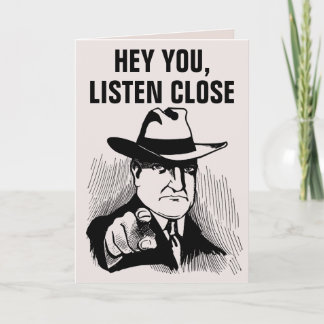 CARTE FUNNY GANGSTER BIRTHDAY FRIEND GREETING CARD 