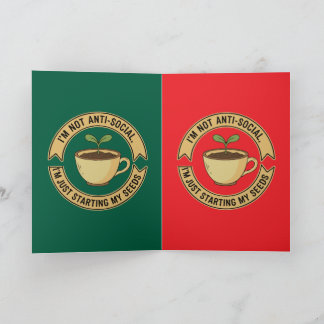 Carte Funny Gardening Introvert Pun - I'm Not Anti-Socia