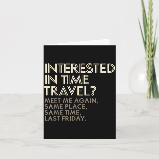 Carte Funny Geek Gift Time Travel Paradox  (Devant)