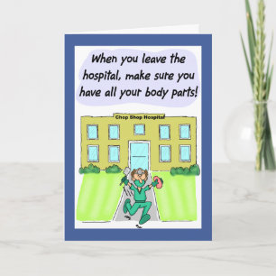 Carte Funny Get Well Card: Missing Body Parts