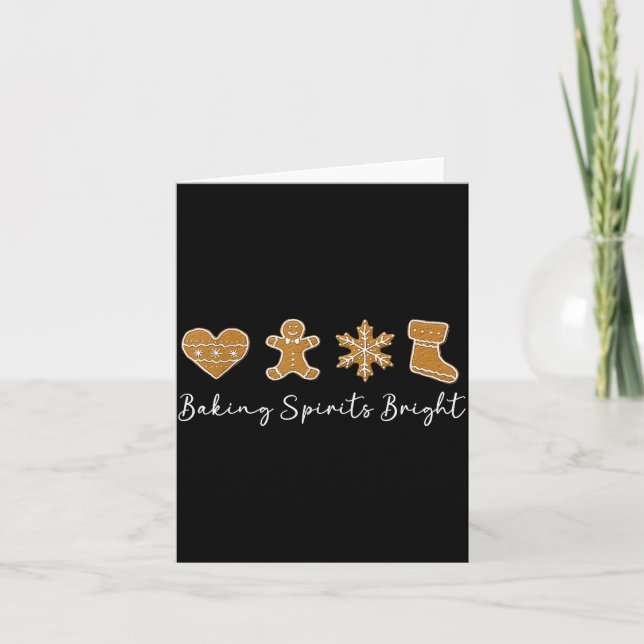 Carte Funny Gingerbread Christmas Baking Srits Bright Co (Devant)