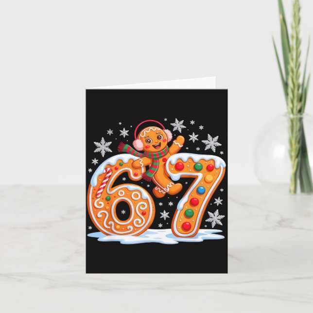 Carte Funny Gingerbread Six Seven 67 Ice Cream Drip Chri (Devant)
