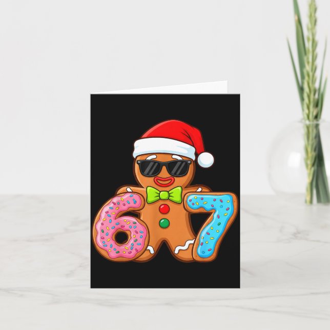 Carte Funny Gingerbread Six Seven 67 Ice Cream Drip Chri (Devant)