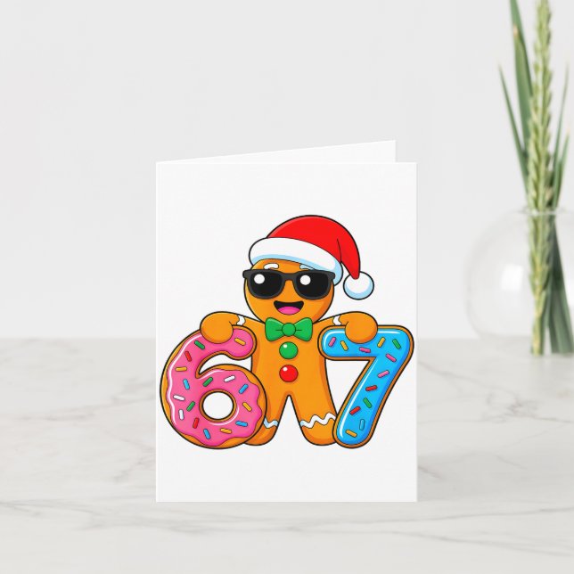 Carte Funny Gingerbread Six Seven 67 Ice Cream Drip Chri (Devant)
