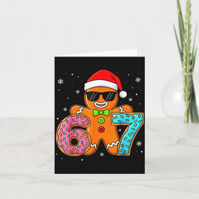 Carte Funny Gingerbread Six Seven 67 Ice Cream Drip Chri (Devant)
