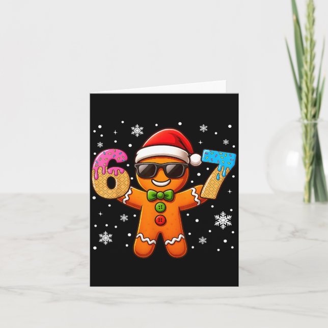 Carte Funny Gingerbread Six Seven 67 Ice Cream Drip Chri (Devant)
