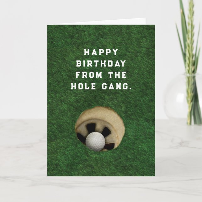 Carte Funny Golf Anniversaire (Devant)