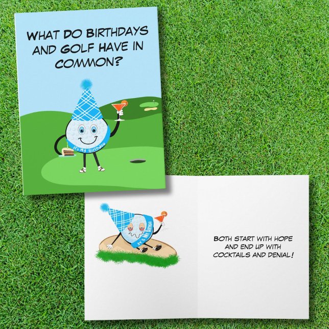 Carte Funny Golf Ball Anniversaire Plaisanterie (Créateur téléchargé)