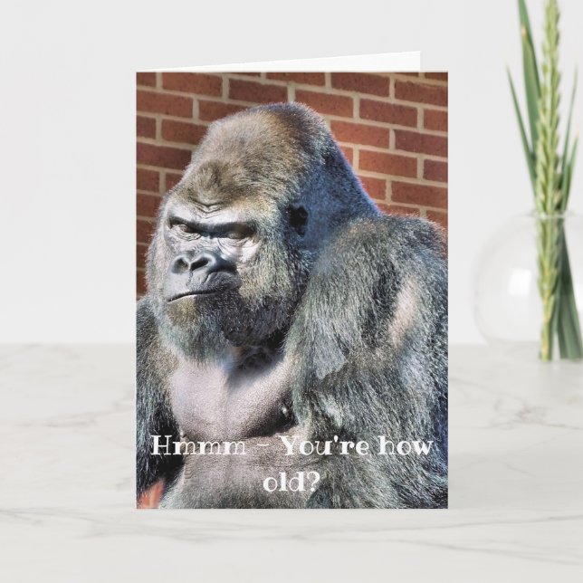 CARTE FUNNY GORILLA (Devant)
