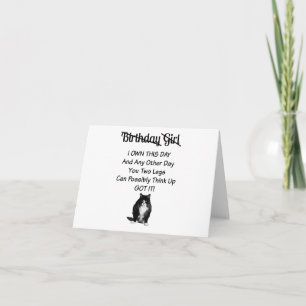 Carte Funny Grumpy Chat Birthday Girl Card