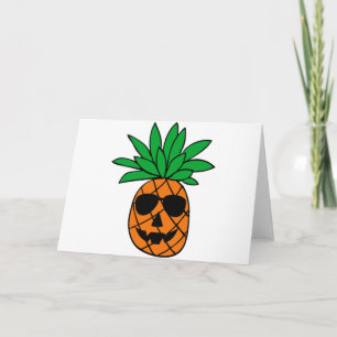 Carte Funny Halloween Citrouille Ananas caractère