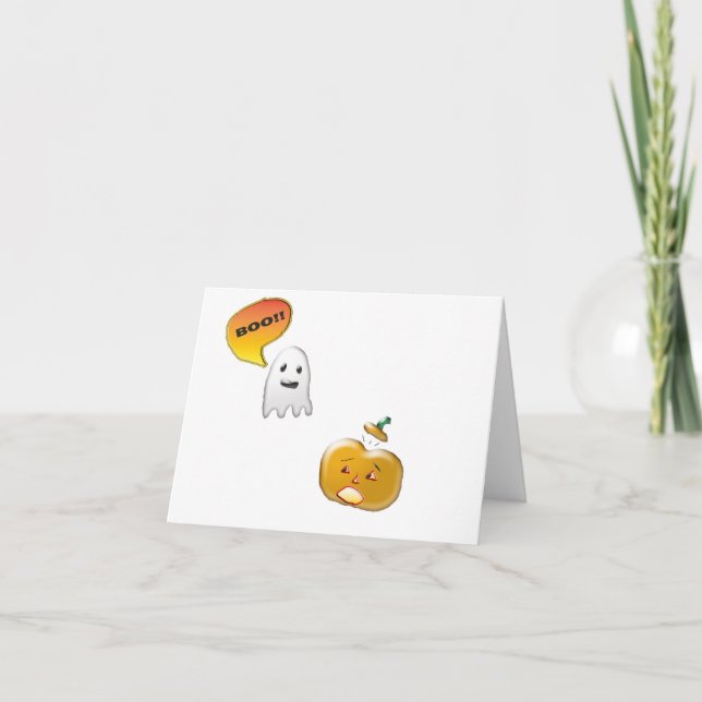 Carte Funny Halloween Ghost Card (Devant)