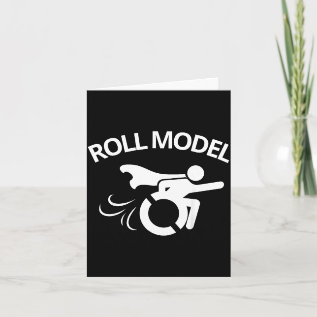 Carte Funny Handicapped Sarcastic Wheelchair  (Devant)