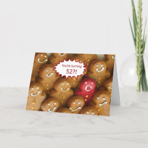Carte Funny Happy 52e Anniversaire Hot Cookie