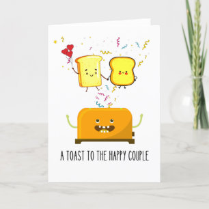Carte Funny Happy Toaster : Un toast au heureux couple