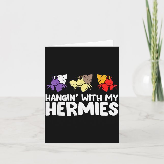 Carte Funny Hermit Crabs Lover Hermit Crab Owner - Black (Devant)