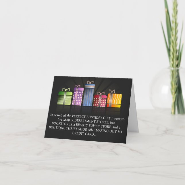 Carte Funny Hilaried Birthday Card (Devant)