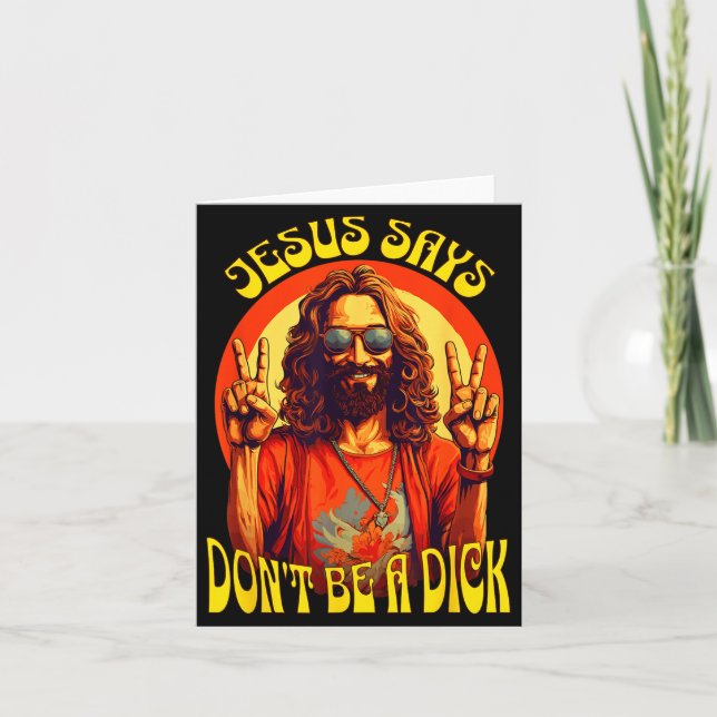 Carte Funny Hipe Jesus Don't Be A  (Devant)