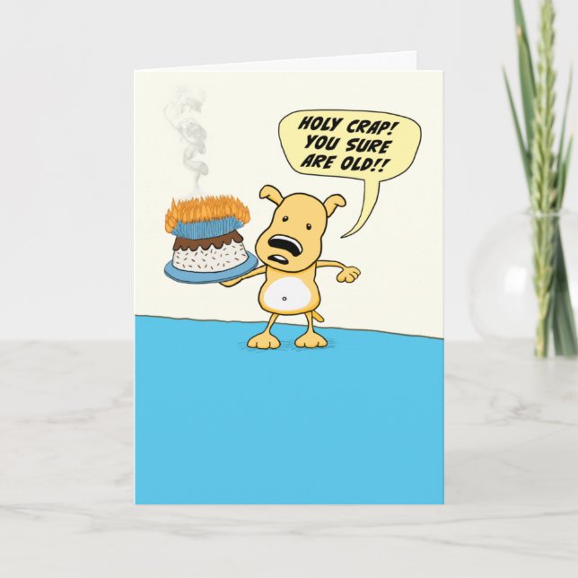 Carte Funny Honest Dog Anniversaire (Devant)